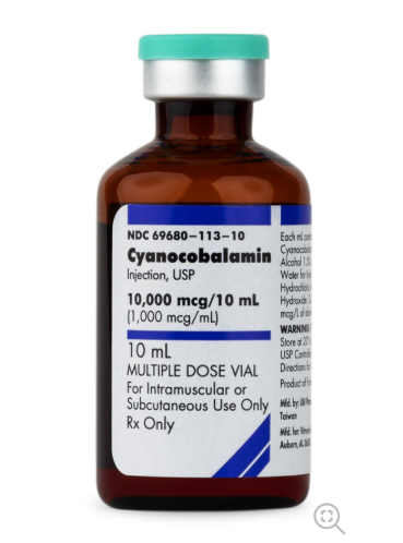 Cyanocobalamin Injectable (1000mcg/ml) 10ml